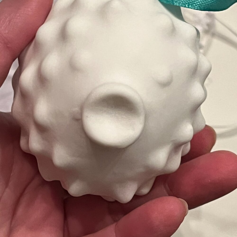 Jonathan Adler Menagerie Puffer‎ Fish Porcelain Decor Matte Sculptural Accent.